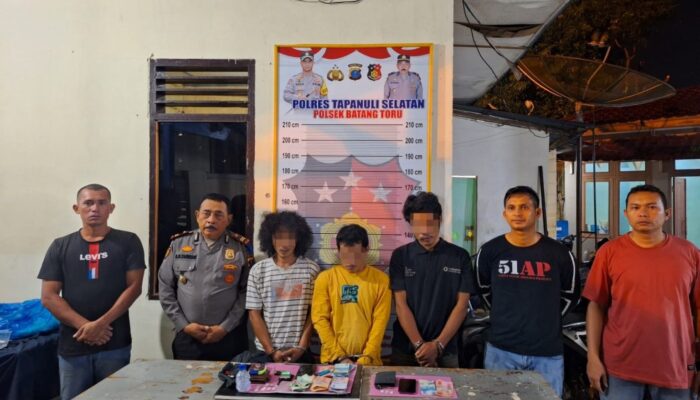 Dalam Sehari, Polres Tapsel Tangkap 3 Pengedar Sabu Dari Tapteng