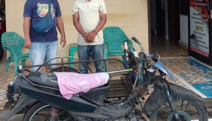 Polisi Ringkus Pencuri Molen Cor Beton Kantor Lurah Simalungun