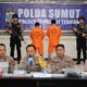 Wakapolres Tapteng, Kompol Kamaluddin Nababan saat pinpim gelar konferensi pers terkait kasus pembunuhan berencana yang terjadi pada Selasa (26/3/2024) sekitar pukul 21.30 wib di Pantai Kalangan di Aula Parama Satwika Polres Tapanuli Tengah, Sabtu, (30/3). Waspada/ist