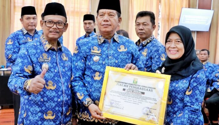 OPD Pemkab Simalungun Terima Piagam Penghargaan Dari Ombudsman Dan Kementerian PAN-RB