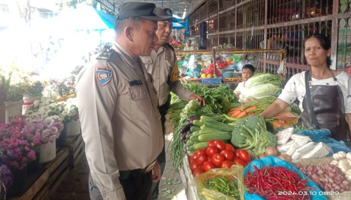 Jelang Ramadan, Polres P.Siantar Cek Ketersediaan Bahan Pangan Di Pasar Horas
