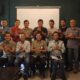 Kepala Cabang BPJS Kisaran Sri Widyastuti, melalui Pps Kepala Cabang Erwin, didampingi Kabag SDM, Umum dan Komunikasi Suryo, dan Kabag PMU dr.Islami Harahap, saat foto bersama dengan PWI Asahan setelah pers rilis. Waspada/Sapriadi