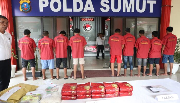 Polda Sumut Tuntut Mati 22 Pengedar Narkoba, Sita Barang Bukti 1.3 Ton