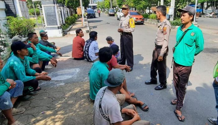 Polres P.Siantar Sambang Kamtibmas Sampaikan Imbauan