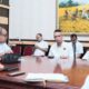 KETUA PWI Langkat, M. Darwis Sinulingga bersama unsur pengurus audiensi dengan Pj Bupati Langkat Faisal Hasrimy. Waspada/Ist