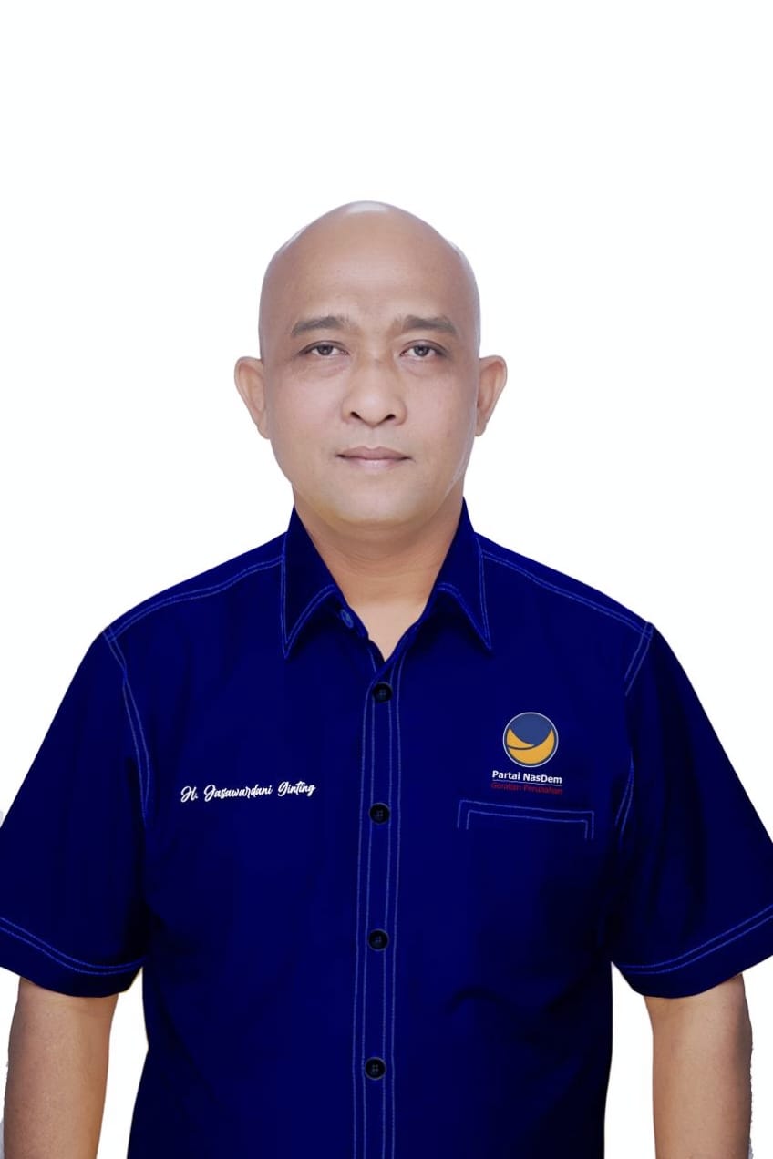 H Jasa Wardani Ginting Caleg Partai NasDem berhasil melenggang untuk periode ketiga DPRD Deliserdang. (Waspada/ist).