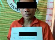 TERSANGKA SS saat diamankan di Mapolres Samosir. Waspada/Ist