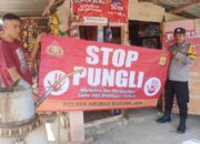 Personel Polsek Krueng Barona Jaya Sosialisasi Setop Pungli