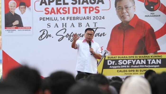 Caleg PDIP dr Sofyan Tan Raih Suara Pertama DPR RI Wilayah Sumut