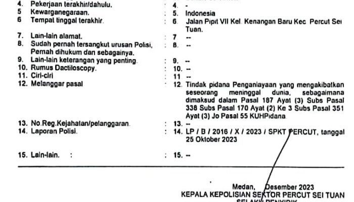 Polisi Terbitkan DPO Otak Pelaku Pembakaran Deni Pratama Hingga Tewas