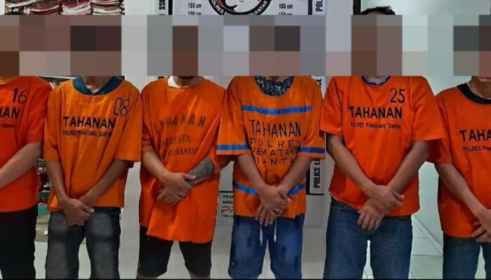 Ramai-ramai Konsumsi Sabu, Polres P.Siantar Ringkus 6 Pria
