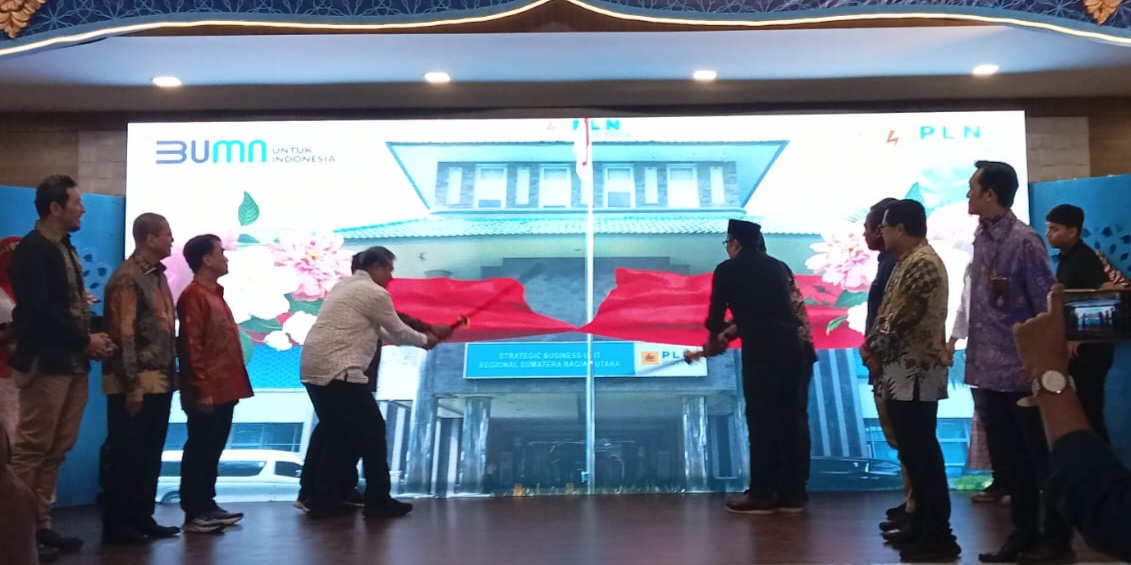 Peresmian kantor PLN Icon Plus, Jalan Brigjend Katamso Medan, Selasa (2/4/2024).