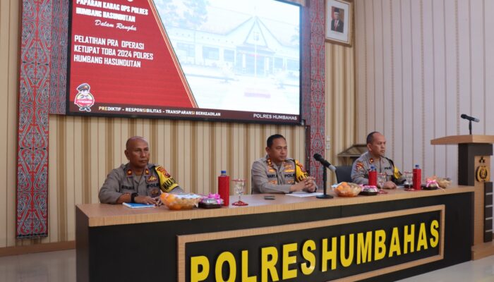 Satukan Persepsi, Polres Humbahas Gelar Latpraops Ketupat Toba 2024