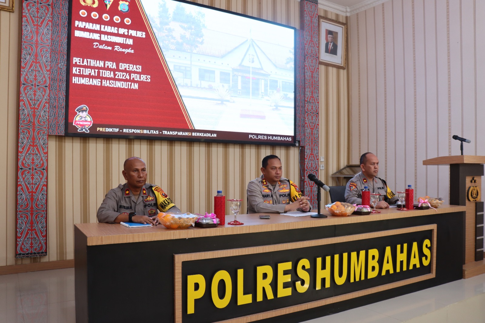 Satukan Persepsi, Polres Humbahas Gelar Latpraops Ketupat Toba 2024