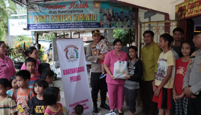 Polres Tapteng dan PLN UPDK Pandan Berbagi Sembako Kepada Warga dan Panti Asuhan