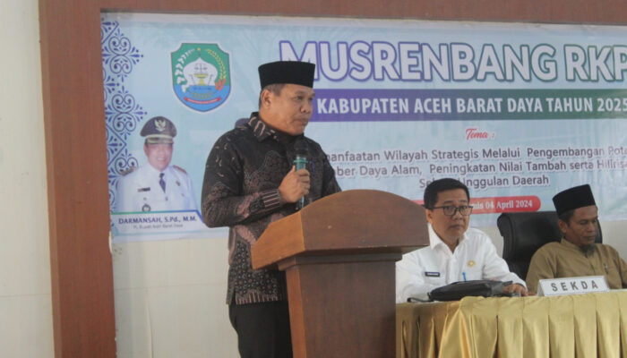 Pj Bupati Darmansah Buka Musrenbang Tingkat Kabupaten Abdya