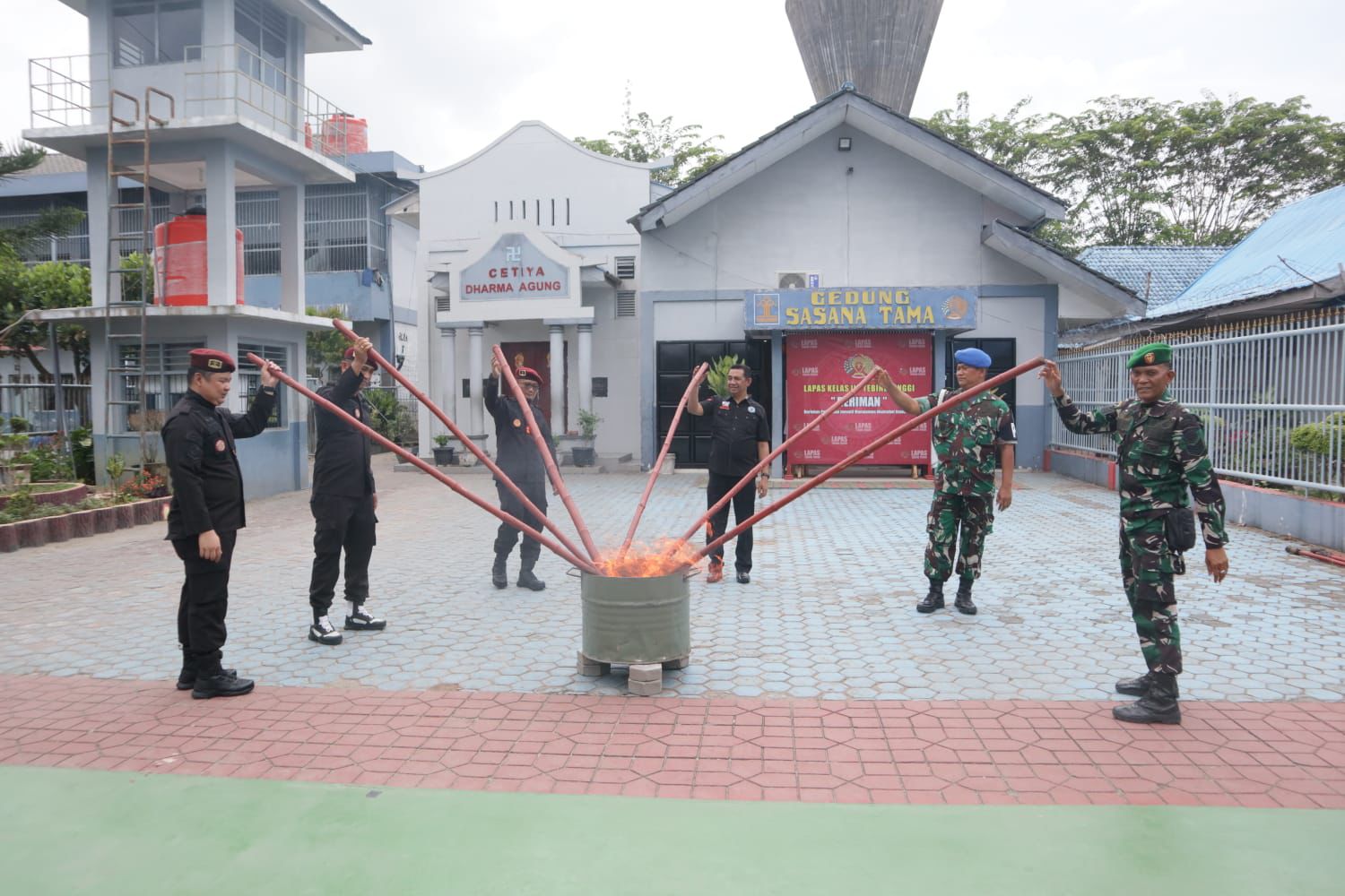 Semarak HBP Ke-60, Lapas Tebing Tinggi Apel Siaga 3 + 1 Berantas Halinar