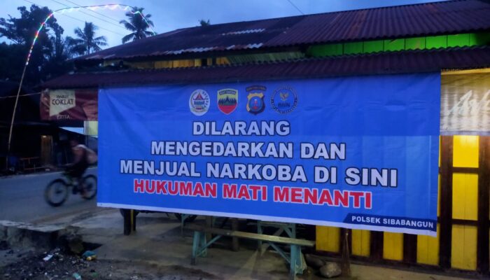 Tekan Peredaran Narkoba, Polres Tapteng Dan Polsek Pasang Imbauan