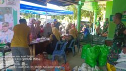Koramil 03 Gumer, Siagakan 300 Paket Pangan Murah Jelang Lebaran