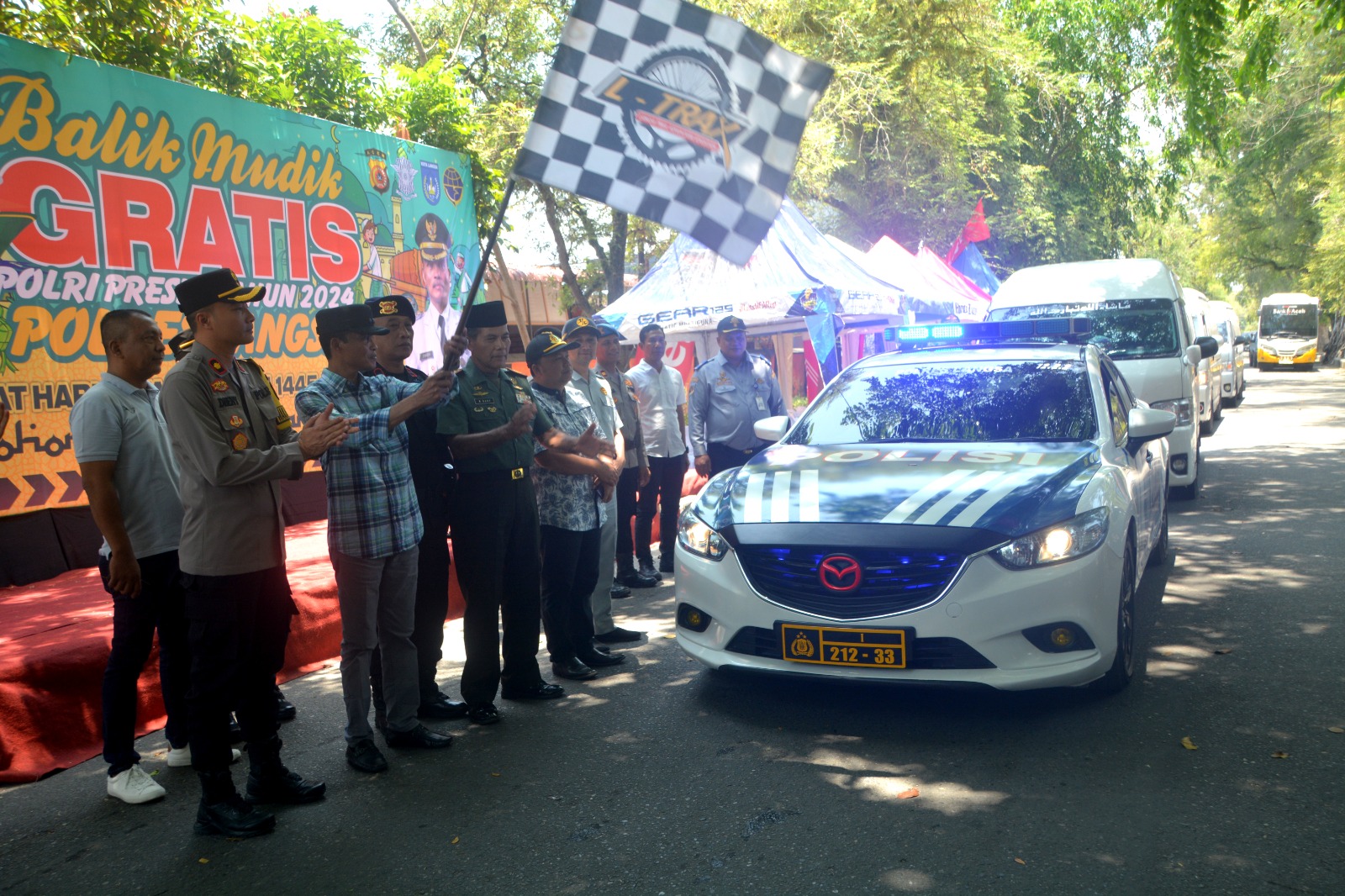 Pemko Dan Polres Langsa Lepas Rombongan Mudik Gratis