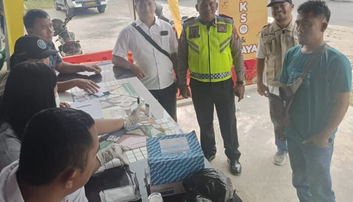 Polres P.Siantar Tes Urine Awak Angkutan Darat