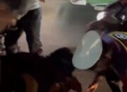 Pengendara Sepeda Motor Terjatuh Bersama Istri