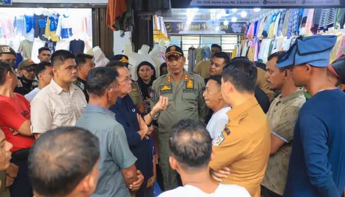 Pj Wali Kota Pantau Jalan Tgk Chik Pante Kulu Pasca Penertiban PKL