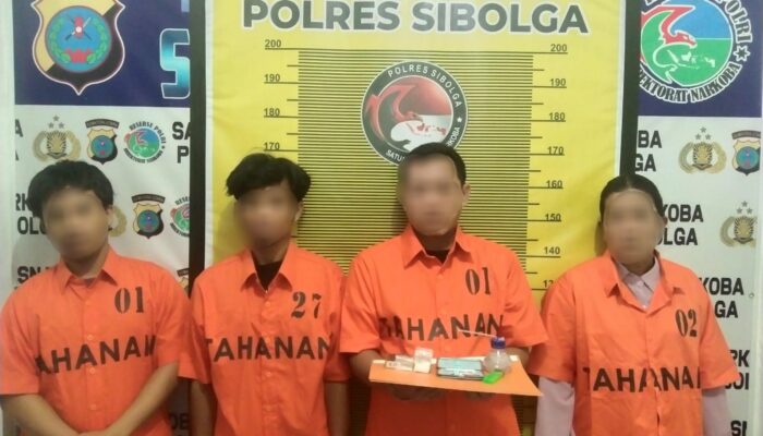 Polres Sibolga Ringkus Empat Tersangka Penyalahguna Narkoba