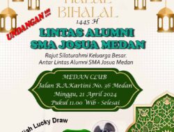 Alumni SMA Josua Medan Diajak Hadiri HBH 1445 H di Medan Club
