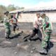 Dandim 0119/BM Kerahkan Prajurit Bersihkan Puing Paska Kebakaran Pesantren Nurussalam
