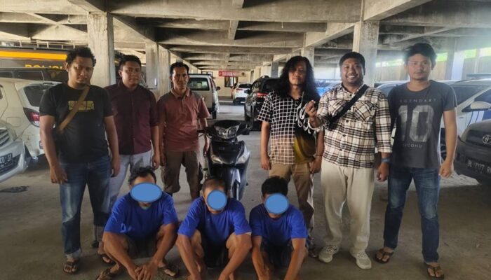 Sat Reskrim Polres Agara Amankan Tiga Tersangka Curanmor