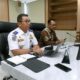KADIS Perhubungan Sumut Agustinus, bersama Kadis Kominfo Ilyas Sitorus, saat Konferensi Pers bersama wartawan. Waspada/Ist