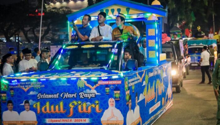 Semarak Pawai Kendaraan Meriahkan Malam Takbiran Idul Fitri 1445 H, Bobby Nasution Berharap Masyarakat Mendapatkan Keberkahan