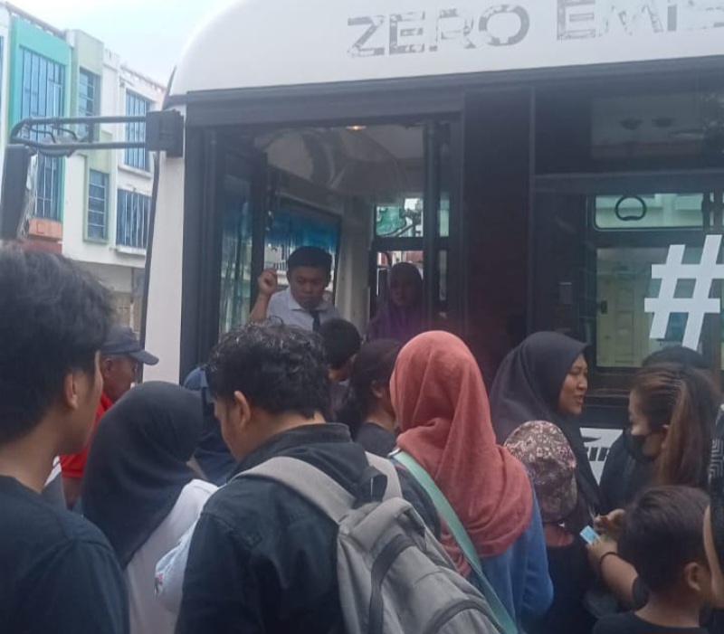 Bus Listrik Kota Medan Digemari Pemudik Dari Luar Kota