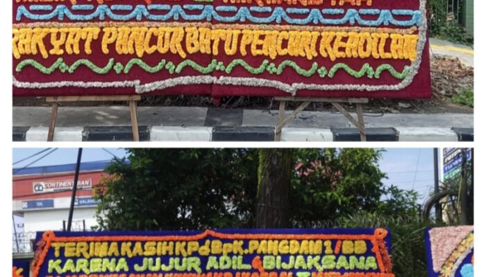 Masyarakat Pancurbatu Kirim Papan Bunga Untuk Pangdam I/BB