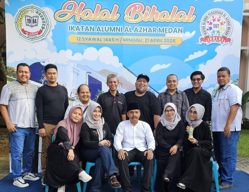 HALAL Bihalal Ikatan Alumni Al-Azhar Medan kembali digelar yang berlokasi di Kolam Renang Perguruan Al-Azhar Jalan Pintu Air IV, Kwala Bekala Medan. Waspada/ist