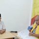 MHD Syafi’i (kiri) saat mendaftarkan diri sebagai Bakal Calon (Balon) Wali Kota Medan 2024-2029 ke kantor DPD Partai Golkar Medan, Selasa (23/4). Waspada/Ist