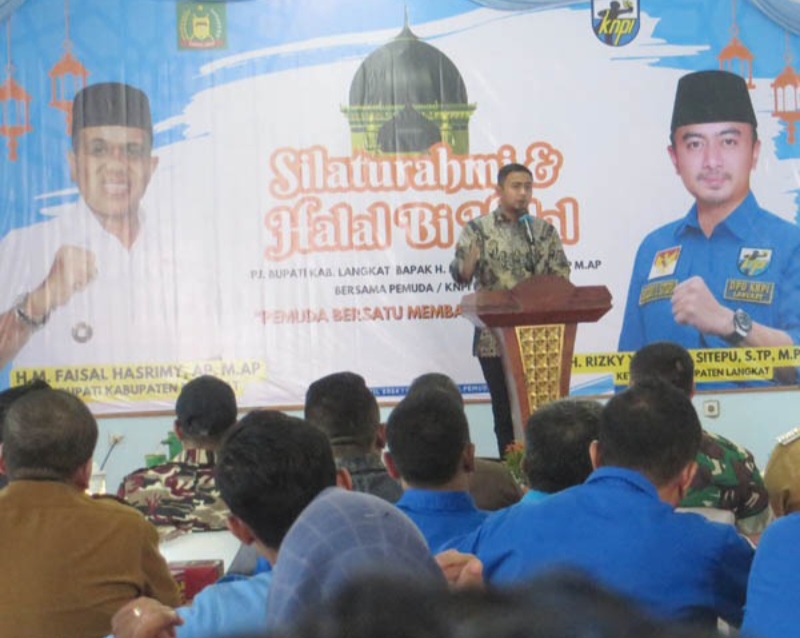 KETUA KNPI Langkat H. Rizky Yunanda Sitepu, STP, MP. Waspada/Surya Efendi