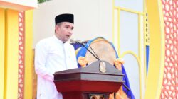 Ketua DPRD Deliserdang Zakky Shahri saat memberikan sambutan pada pembukaan MTQ ke-57 Tingkat Kabupaten Deliserdang. (Waspada/HM Husni Siregar).