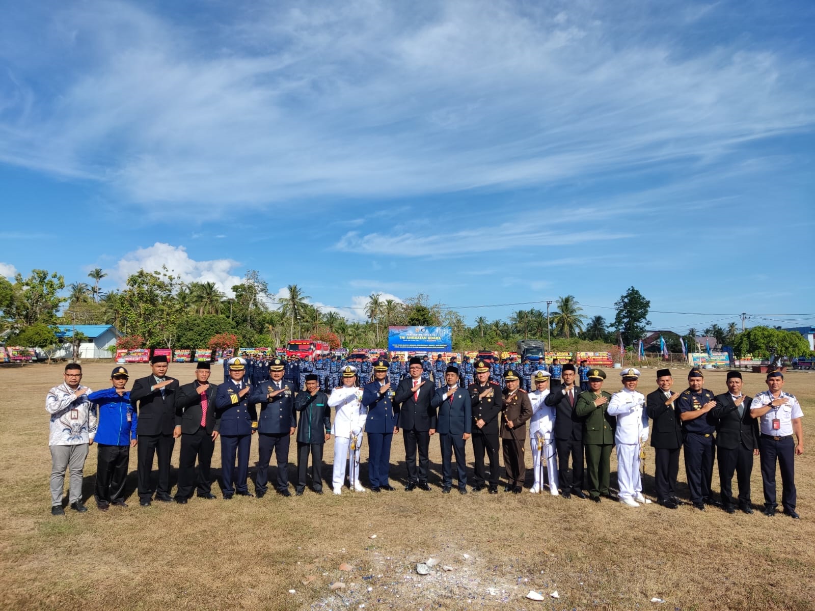 Pj. Wali Kota Dan Kapolres Sabang Hadiri Upacara HUT Ke-78 TNI AU