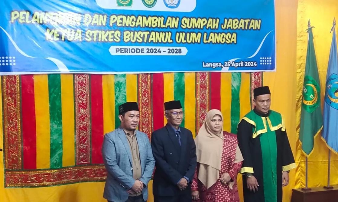 Ketua Stikes Bustanul Ulum Langsa Dilantik