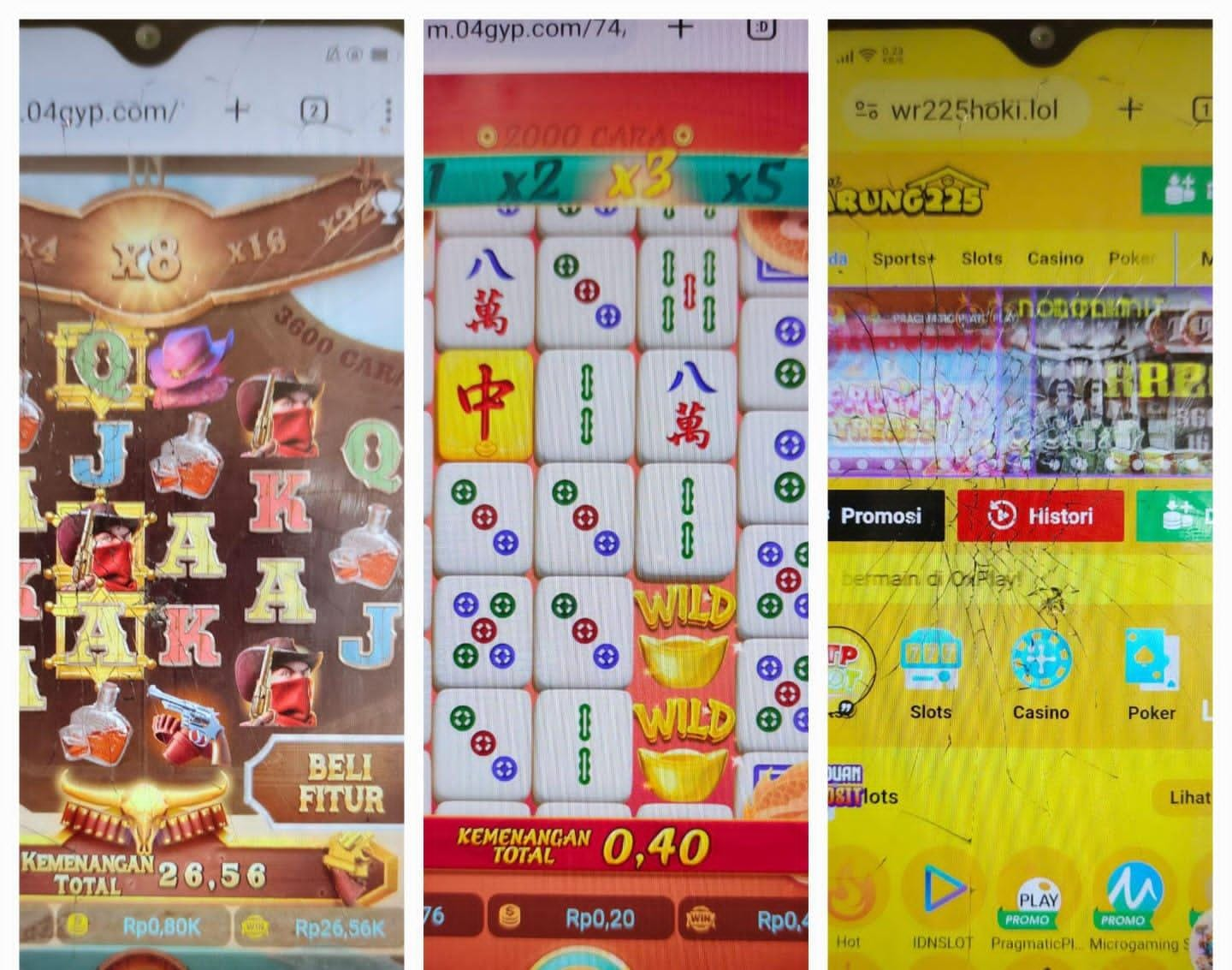 Tiga Pelaku Judi Slot Daring Diamankan Polisi