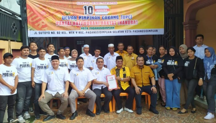 Hanura Buka Pendaftaran Balon Wali Kota Sidimpuan