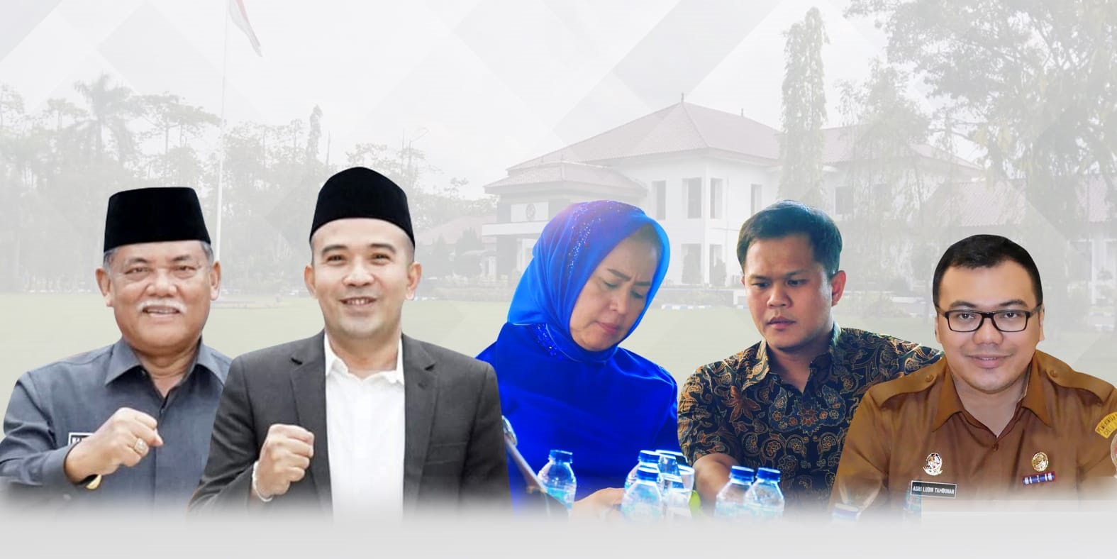 Kolase foto dari kiri ke kanan Yusuf Siregar, Zakky Shahri, Anita Lubis, Adlin Tambunan dan dr Aci Tambunan. (Waspada/ist).