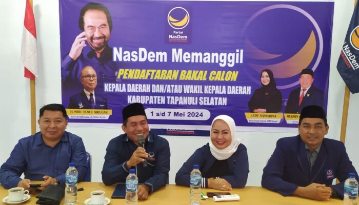Partai NasDem Buka Pendaftaran Balon Bupati Dan Wakil Bupati Tapsel