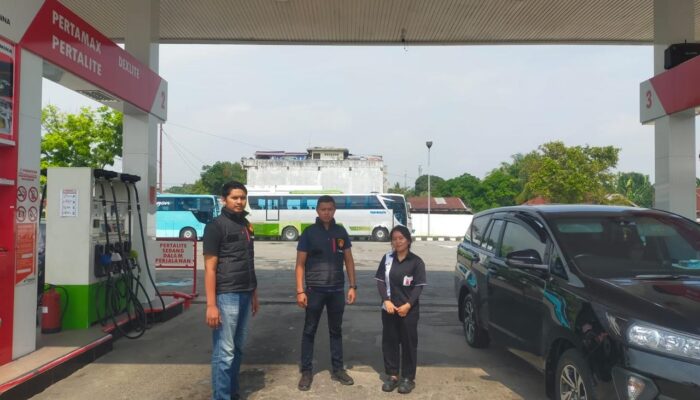 Jelang Lebaran, Sat Reskrim Polres Langkat Cek SPBU 