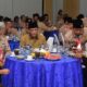 KETUA Kwartir Cabang Gerakan Pramuka Deliserdang yang juga Bupati Deliserdang HM Ali Yusuf Siregar saat acara buka puasa bersama Keluarga Besar Kwartir Cabang Gerakan Pramuka Deliserdang di Aula Satya Dharma Cadika Lubukpakam, Kamis (4/4) sore. (Waspada/Khairul K Siregar/B)