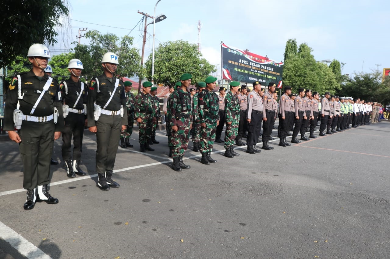 Apel Gelar Pasukan Operasi Ketupat, Kapolres Agara Sampaikan Poin-poin Penting