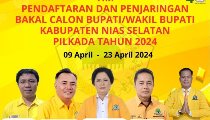 Partai Golkar Buka Pendaftaran Balon Bupati Dan Wabup Nias Selatan
