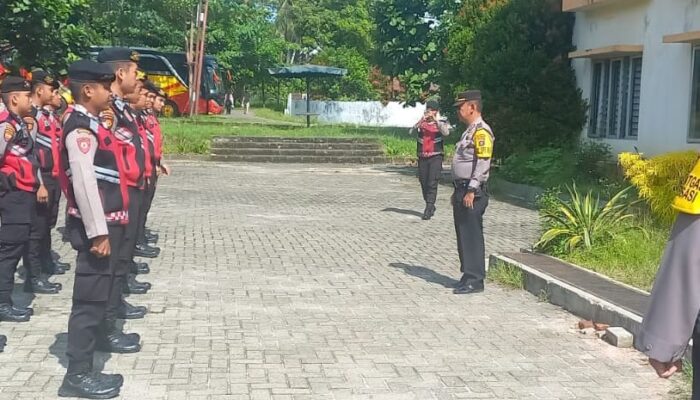 Lepas Kepulangan Personel BKO Ditsamapta Poldasu, Kapolres P.Siantar Ucapkan Terimakasih